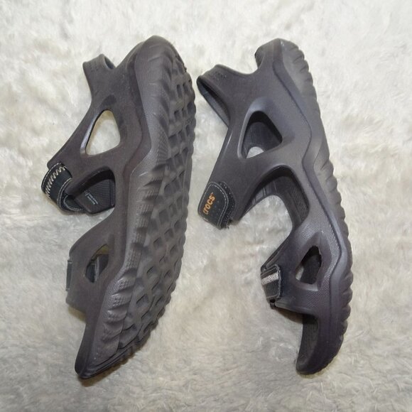 Black Iconic Crocs Comfort Sandals Size 11 - Picture 2 of 7